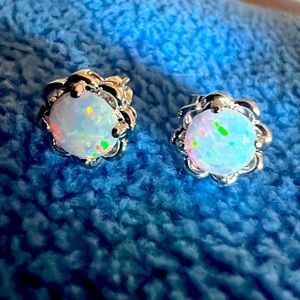 Genuine Opal earrings.